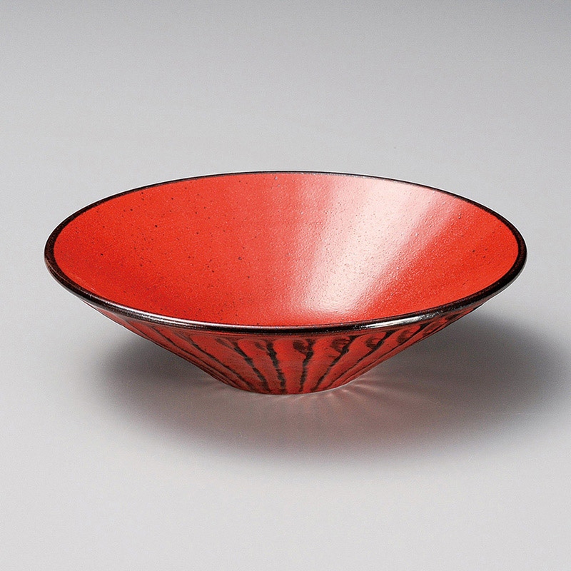 山万 01909-440 ゆず黒マグナ深皿 大 1個（ご注文単位1個）【直送品】