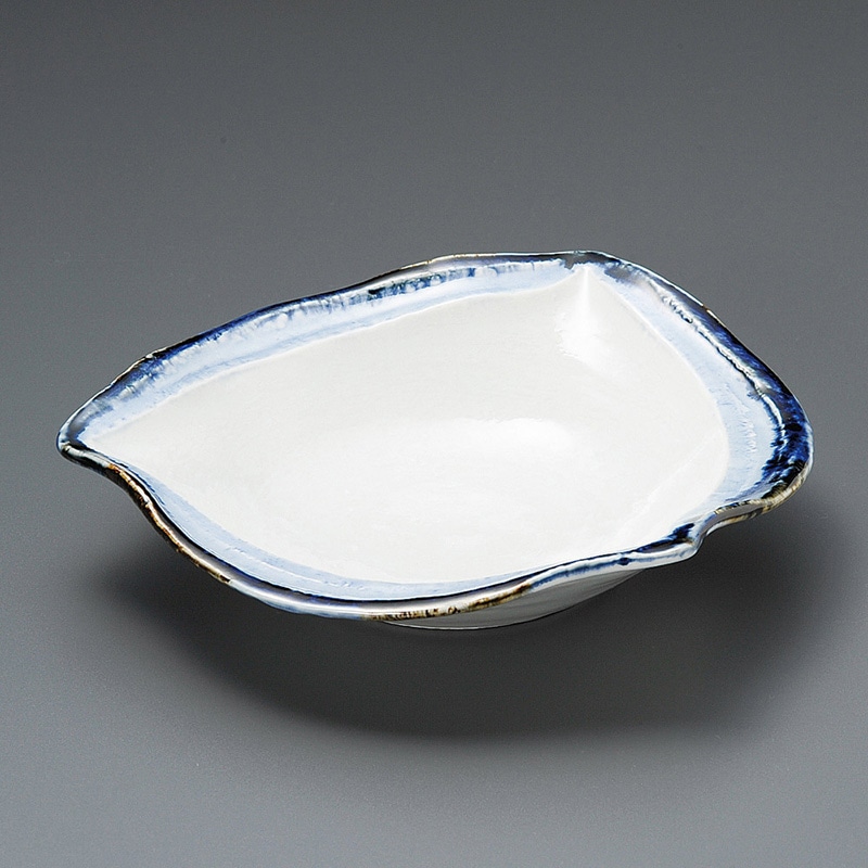 山万 01903-140 渕呉須変形8.0鉢  1個（ご注文単位1個）【直送品】