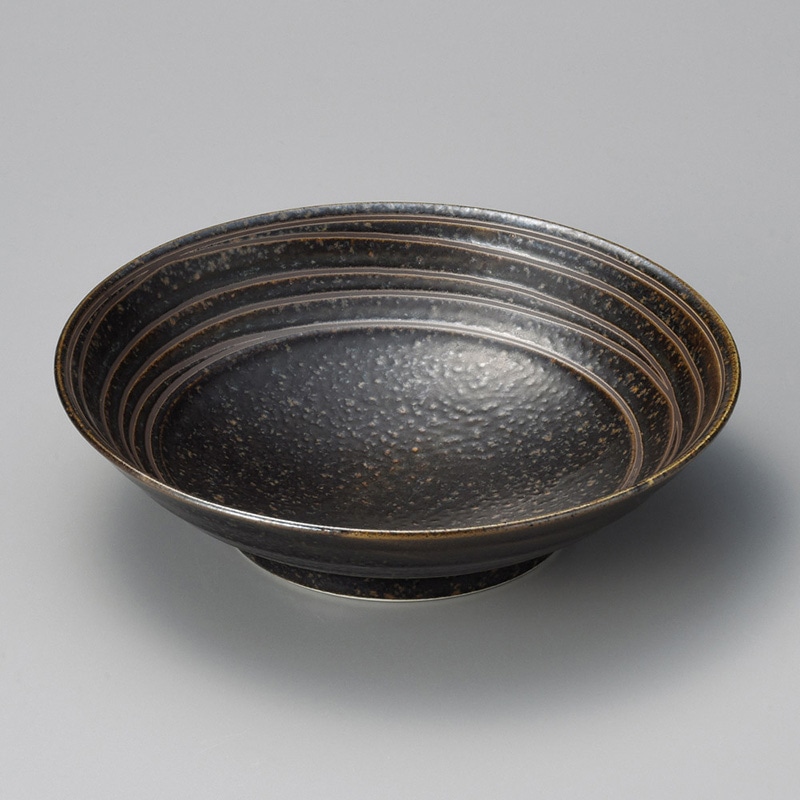 山万 01706-190 黒イラボらいん8.0大鉢  1個（ご注文単位1個）【直送品】