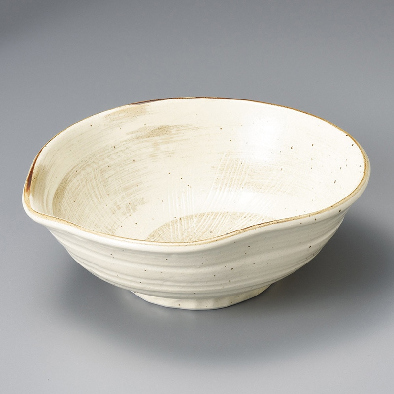 山万 02419-100 粉引串目片口大鉢  1個（ご注文単位1個）【直送品】