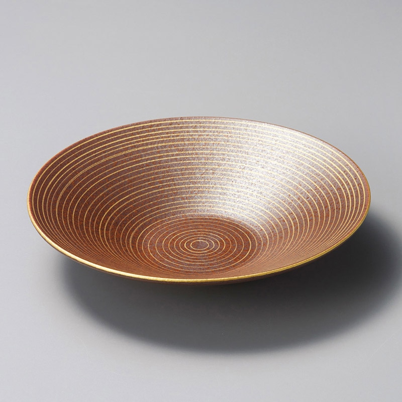 山万 02622-450 備前金千筋7寸鉢  1個（ご注文単位1個）【直送品】