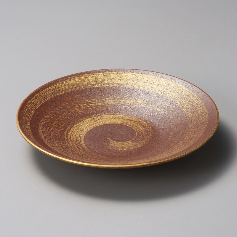 山万 02705-450 備前金刷毛目7寸深皿  1個（ご注文単位1個）【直送品】