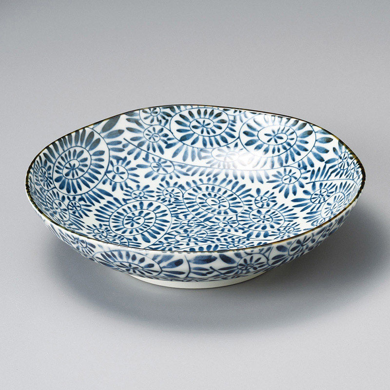 山万 02728-310 タコ唐草6.8深皿  1個（ご注文単位1個）【直送品】