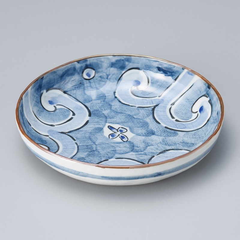 山万 03014-510 古染濃唐草70パスタ鉢  1個（ご注文単位1個）【直送品】