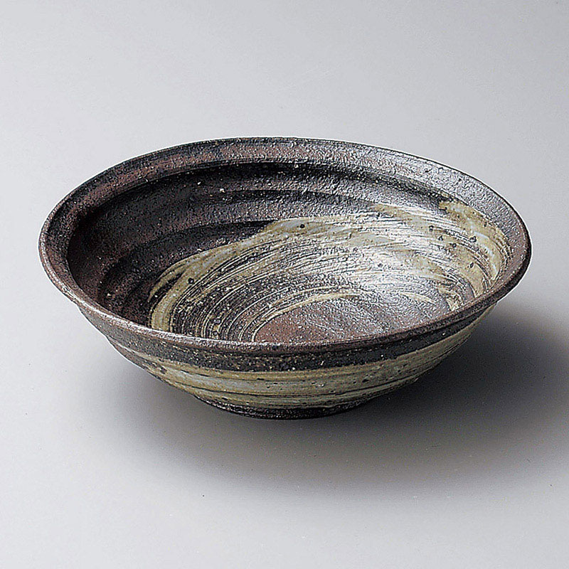 山万 02810-660 灰刷毛目7.0鉢(信楽焼)  1個（ご注文単位1個）【直送品】