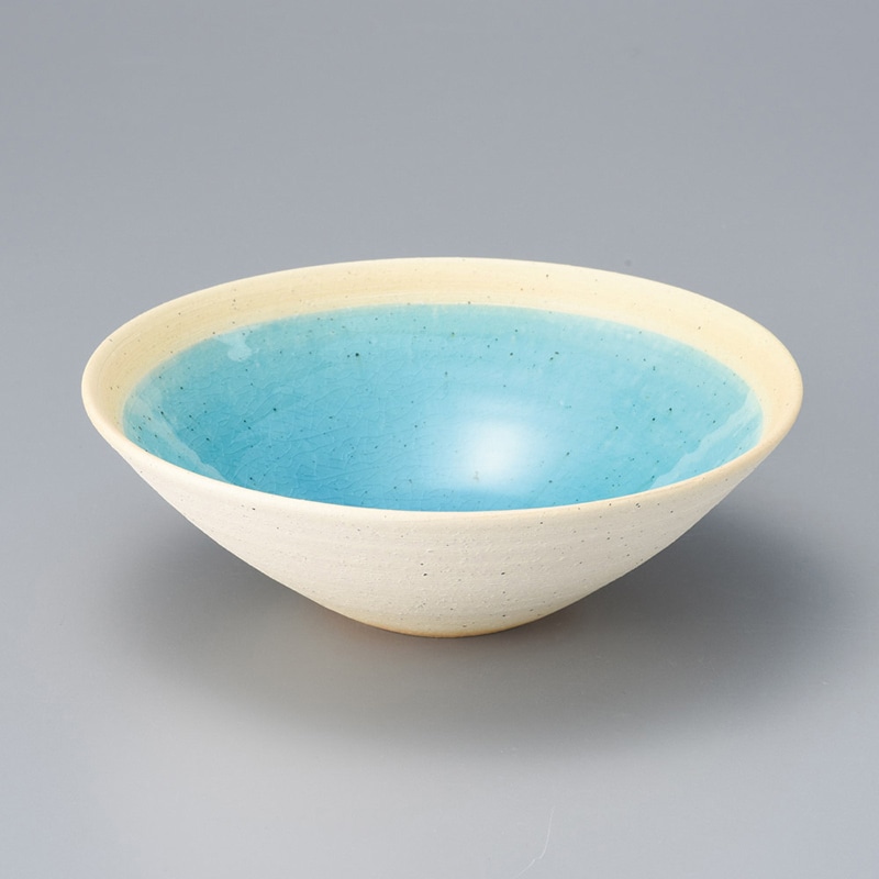 山万 02803-660 焼〆ブルー6.6丸鉢  1個（ご注文単位1個）【直送品】