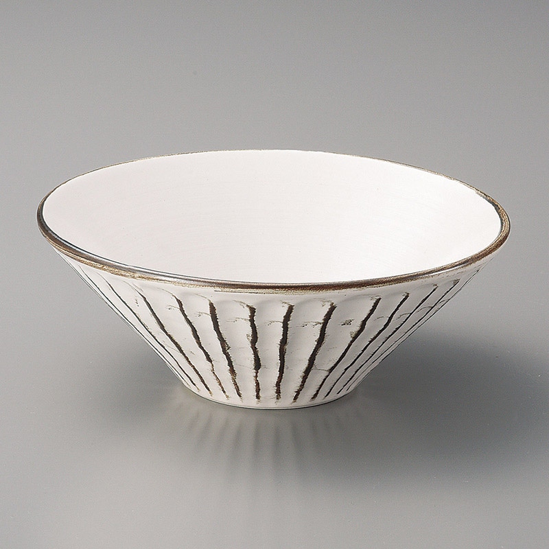 山万 03104-400 錆粉引しのぎ深鉢(大)  1個（ご注文単位1個）【直送品】