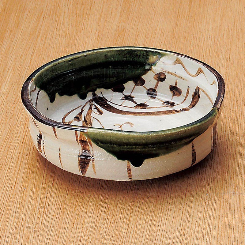 山万 03007-510 織部三角6.0刺身鉢  1個（ご注文単位1個）【直送品】