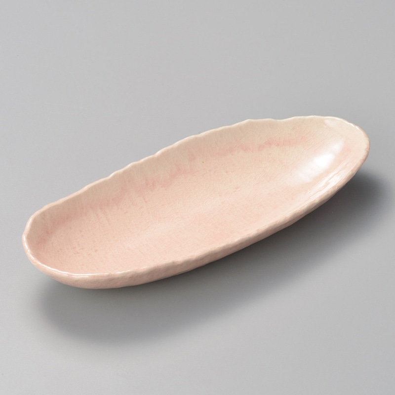 山万 03308-570 彩りピンク舟型盛鉢 1個(ご注文単位1個)【直送品】