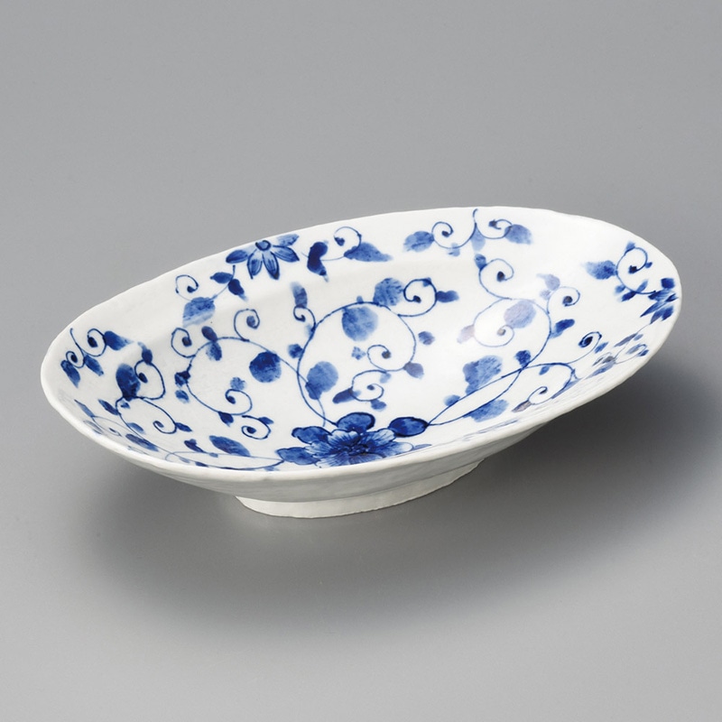山万 03404-170 手描唐草楕円大鉢 1個(ご注文単位1個)【直送品】