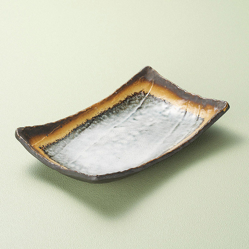 山万 03709-100 あかね手作り長角皿(大)  1個（ご注文単位1個）【直送品】