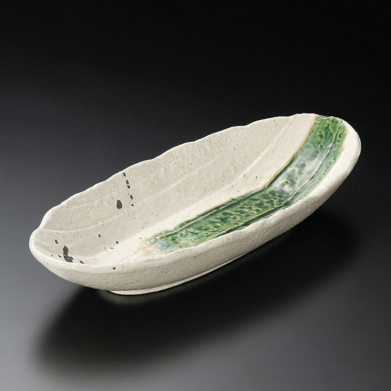 山万 03712-100 いなか道手作り楕円長鉢(小)  1個（ご注文単位1個）【直送品】