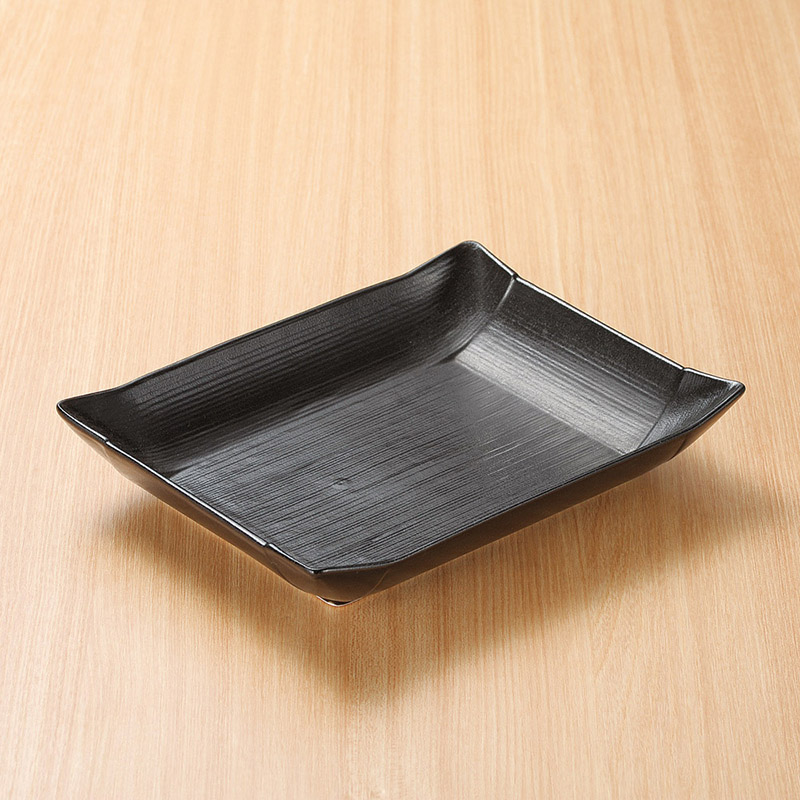 山万 03809-460 こより(黒)盛鉢  1個（ご注文単位1個）【直送品】