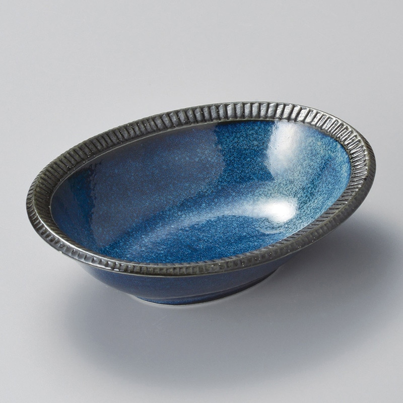 山万 03914-180 深海十草5.0ダ円鉢  1個（ご注文単位1個）【直送品】