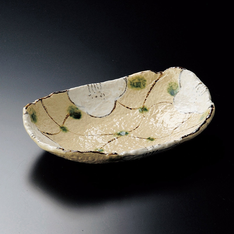 山万 04107-570 山茶花楕円鉢  1個（ご注文単位1個）【直送品】