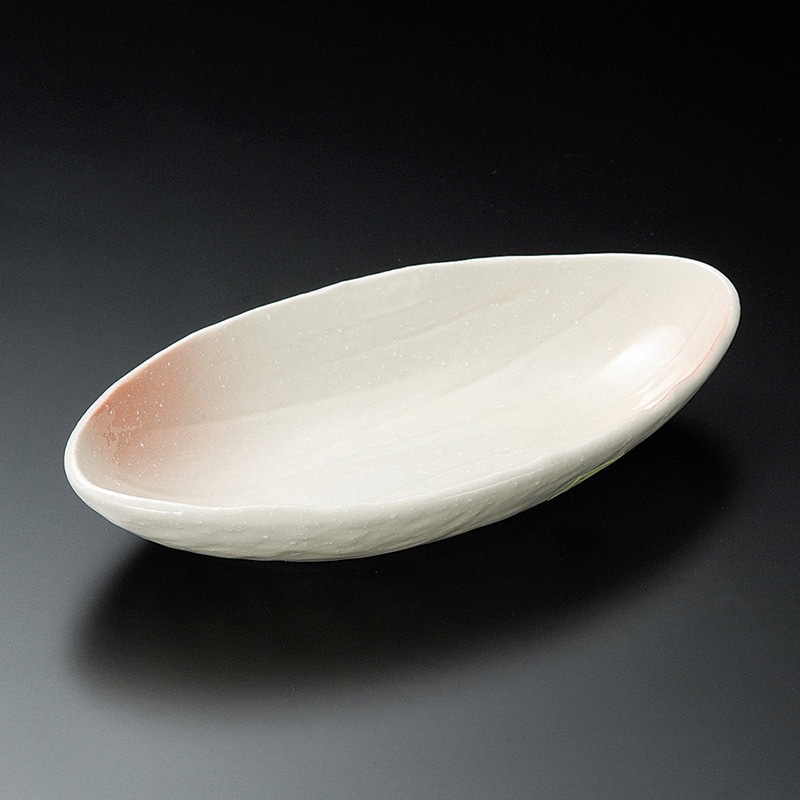 山万 04515-400 暁白雪楕円中鉢  1個（ご注文単位1個）【直送品】