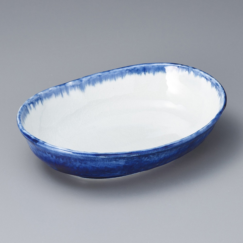 山万 04112-190 デニム21c楕円盛鉢  1個（ご注文単位1個）【直送品】