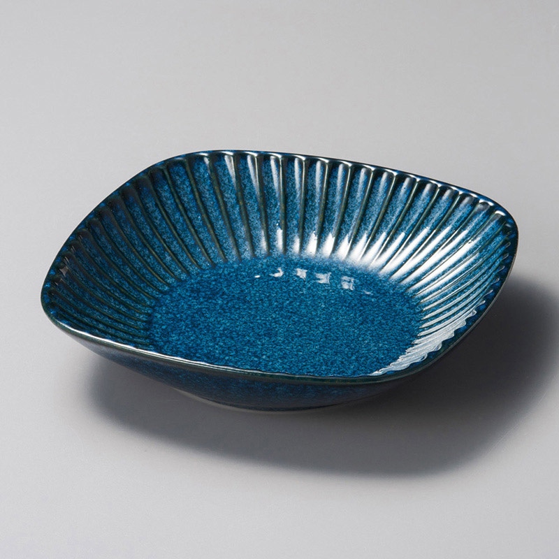 山万 04306-230 窯変しのぎ正角鉢  1個（ご注文単位1個）【直送品】