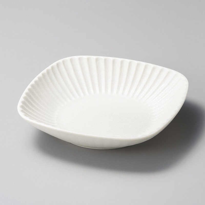 山万 04307-230 白しのぎ正角鉢  1個（ご注文単位1個）【直送品】