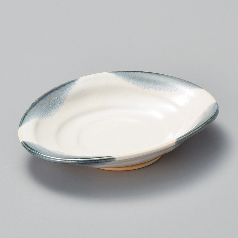 山万 04509-230 青霞楕円平鉢  1個（ご注文単位1個）【直送品】