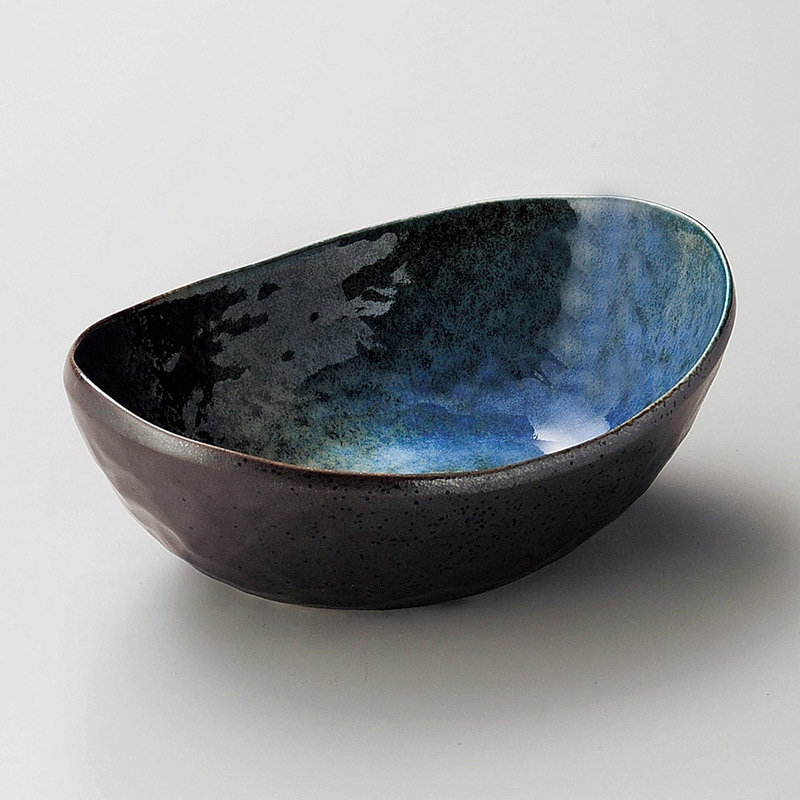 山万 04510-460 森の湖楕円煮物鉢  1個（ご注文単位1個）【直送品】