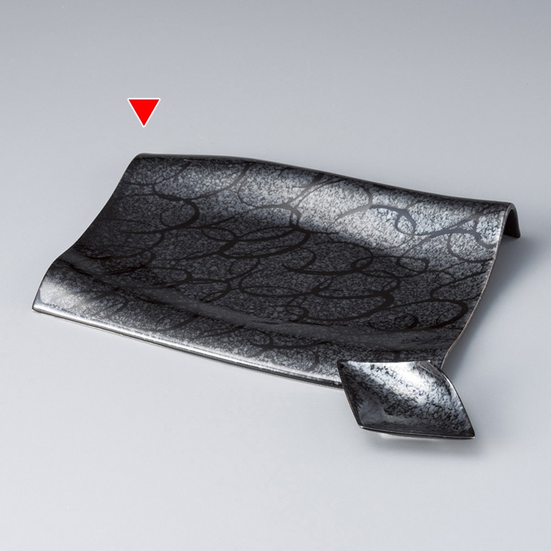 山万 04609-170 瓦型 銀砂しゃぼん向付 1個（ご注文単位1個）【直送品】