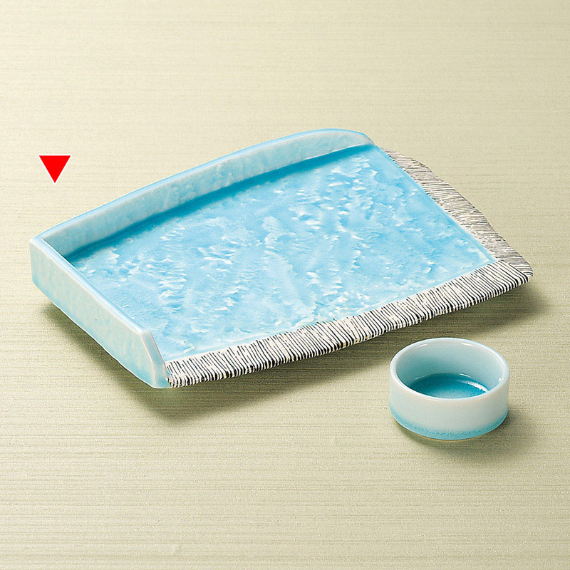 山万 04614-140 湖水屏風型変形皿  1個（ご注文単位1個）【直送品】