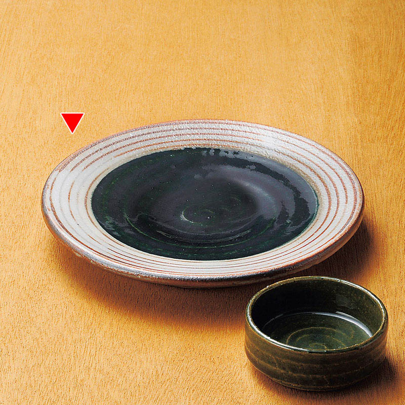 山万 04707-130 織部渕錆千段刺身皿  1個（ご注文単位1個）【直送品】