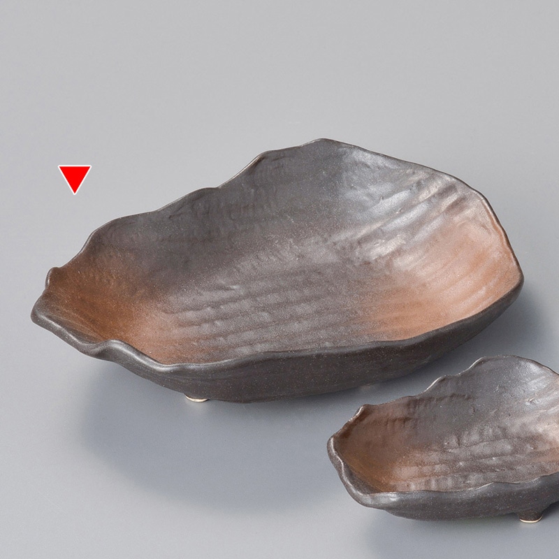 山万 04636-580 火色岩型刺身鉢  1個（ご注文単位1個）【直送品】