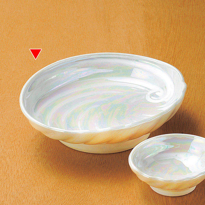 山万 05805-730 ラスターあわび向付(有田焼)  1個（ご注文単位1個）【直送品】