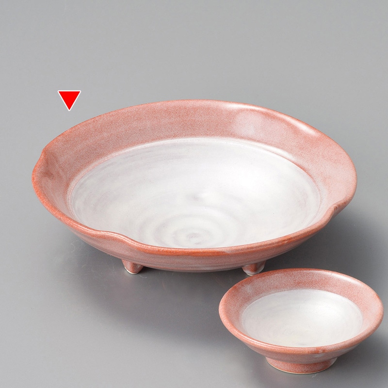 山万 04713-430 赤楽銀彩向付  1個（ご注文単位1個）【直送品】