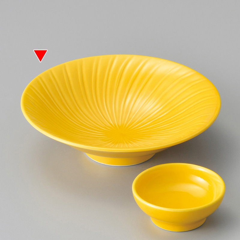 山万 04821-730 黄釉平鉢(有田焼)  1個（ご注文単位1個）【直送品】