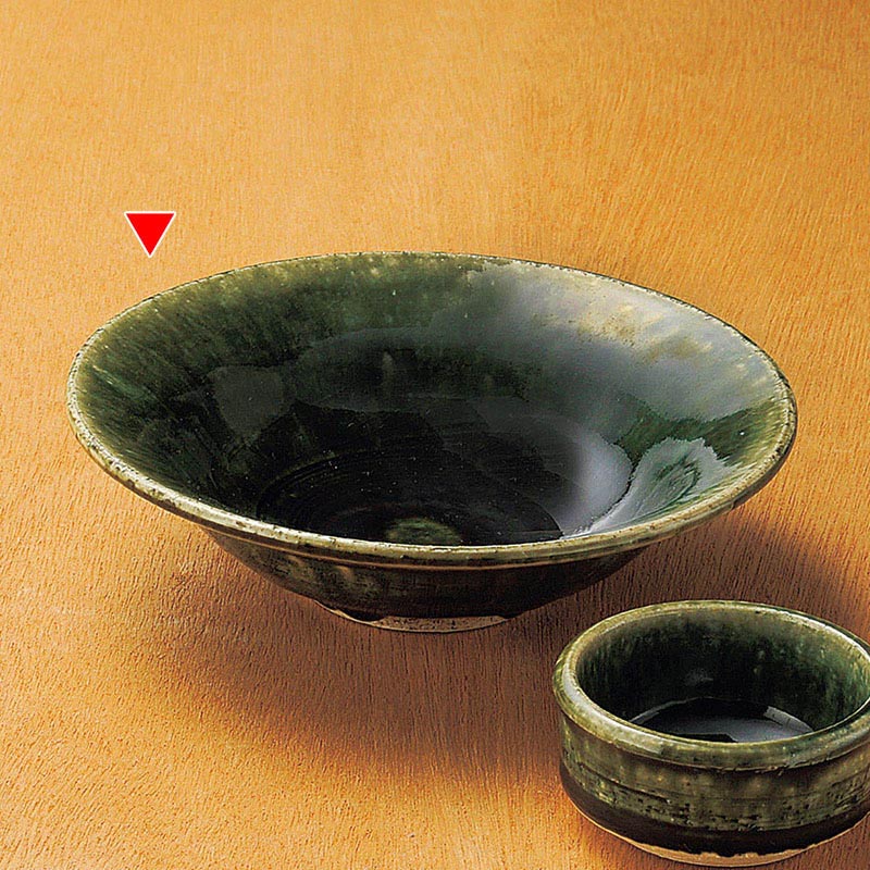 山万 04915-140 織部刺身鉢  1個（ご注文単位1個）【直送品】