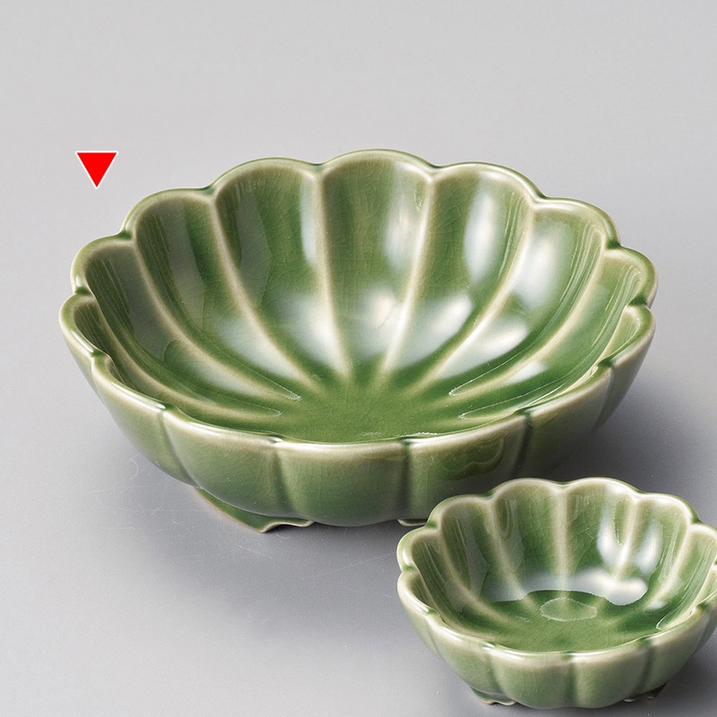 山万 05017-550 ねり抹茶菊型向付  1個（ご注文単位1個）【直送品】