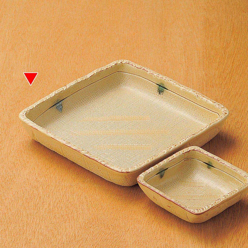 山万 05135-550 黄瀬戸5.0正角鉢  1個（ご注文単位1個）【直送品】