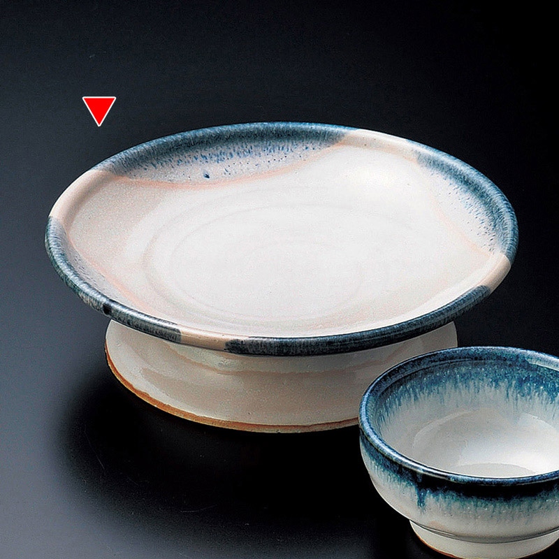 山万 05125-230 青霞5寸高台刺身皿 1個（ご注文単位1個）【直送品