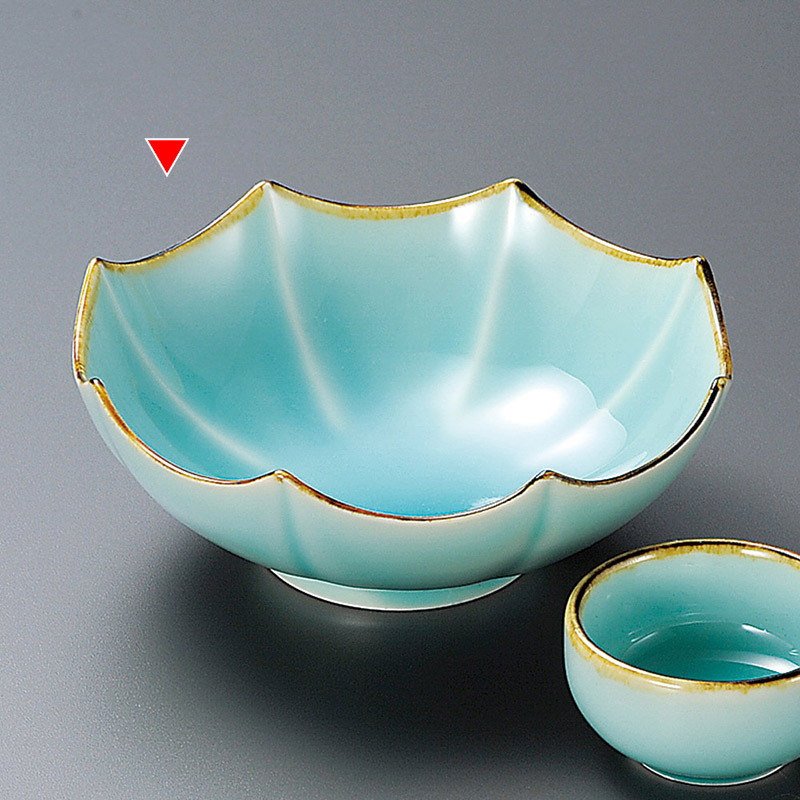 山万 05211-130 渕錆マリンブルー八角中鉢  1個（ご注文単位1個）【直送品】