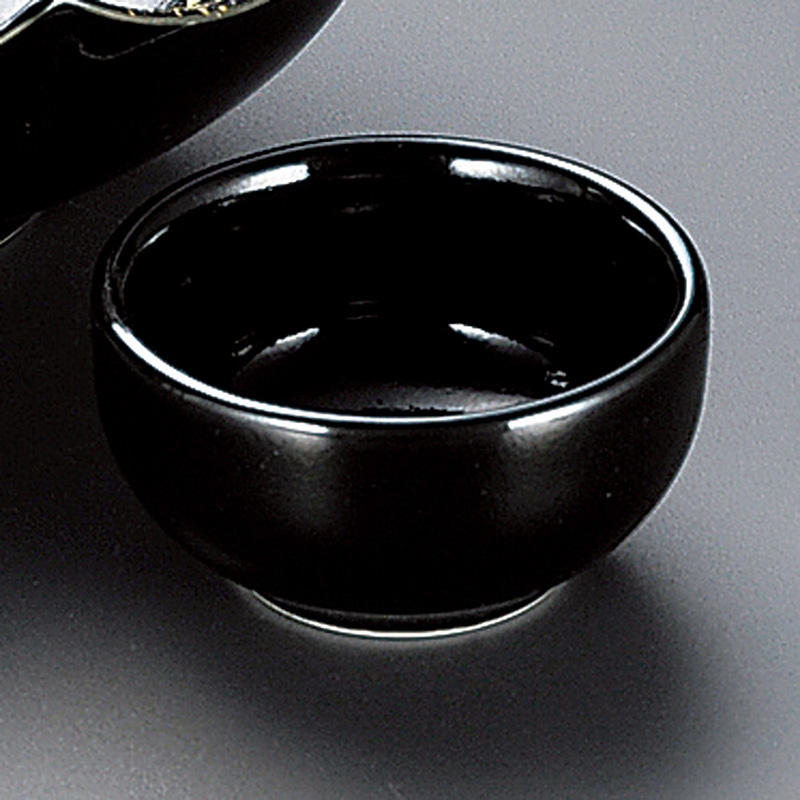 山万 05206-170 黒釉丸千代口  1個（ご注文単位1個）【直送品】