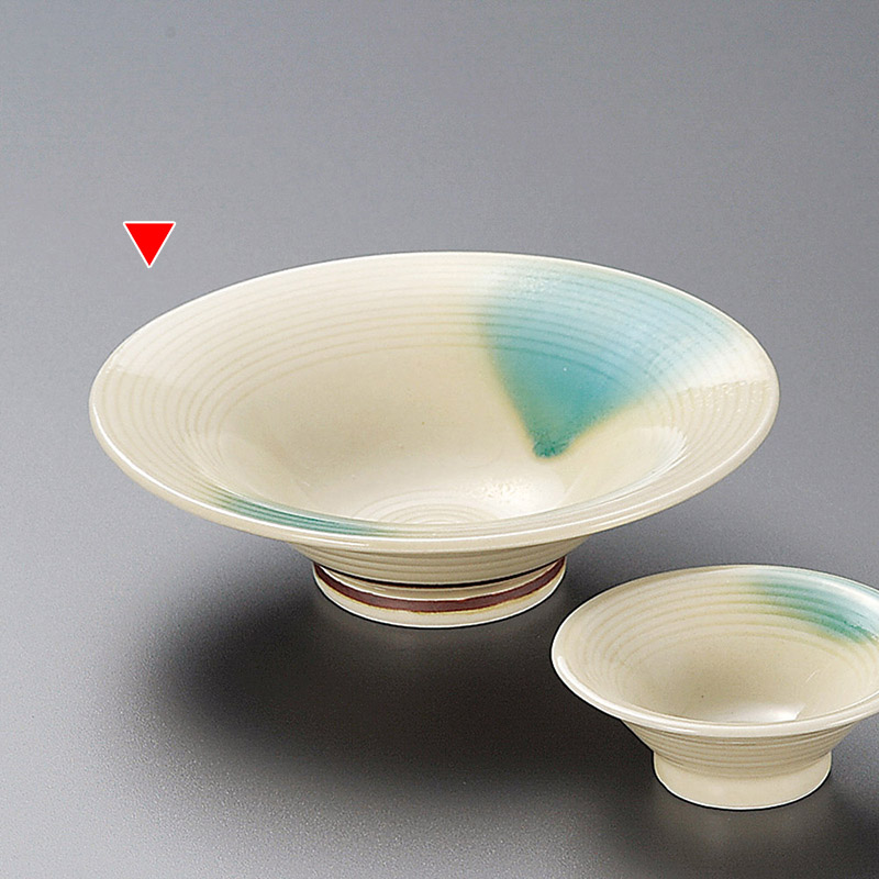 山万 05227-580 緑釉吹刺身鉢  1個（ご注文単位1個）【直送品】