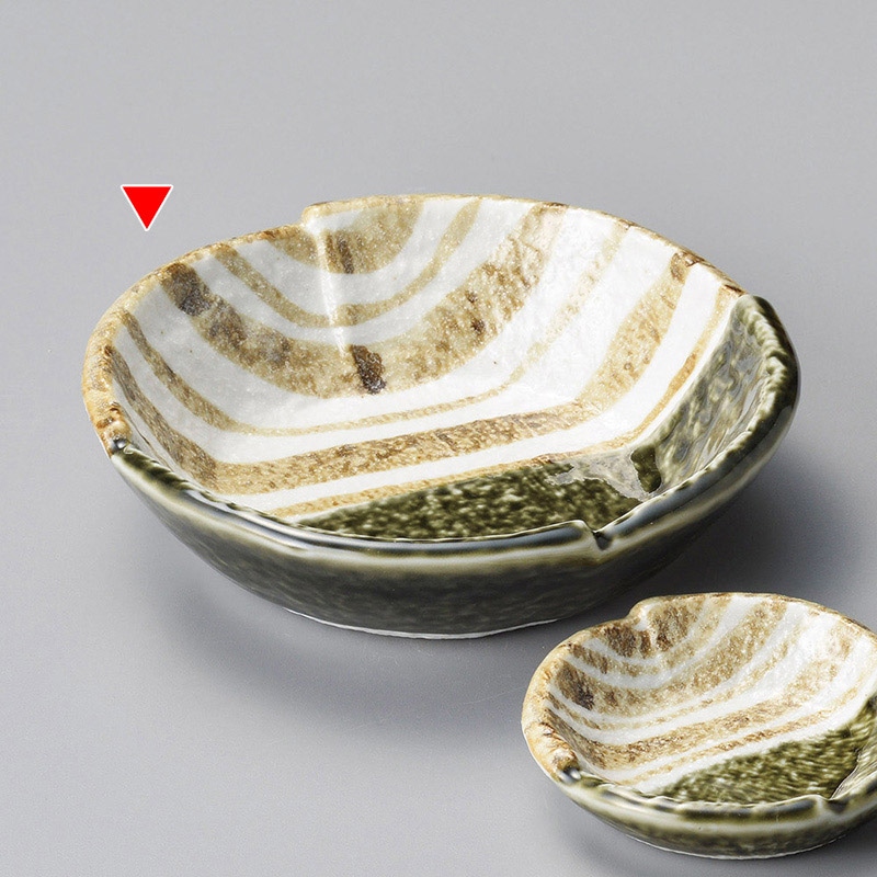 山万 05231-550 織部ストライプ5.0刺身鉢  1個（ご注文単位1個）【直送品】