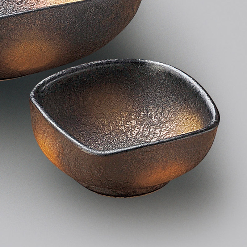 山万 05308-730 黒柚子結晶金彩千代口(有田焼) 1個（ご注文単位1個）【直送品】