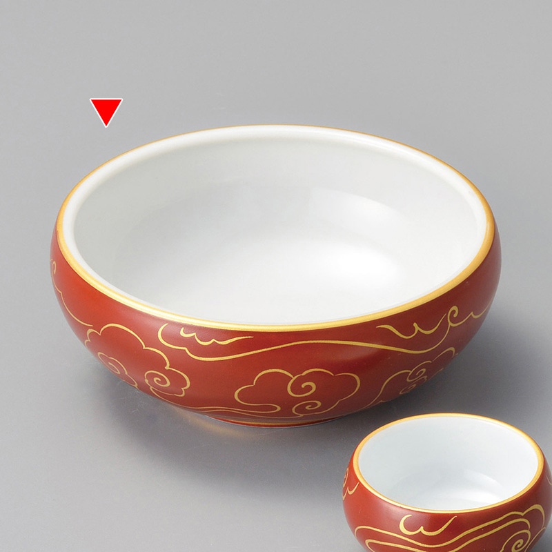山万 05321-450 朱巻金 瑞雲丸刺身鉢 1個（ご注文単位1個）【直送品】
