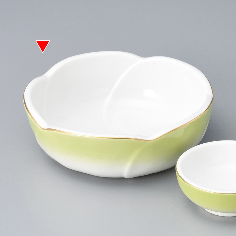 山万 05333-580 梅型グリーン刺身鉢  1個（ご注文単位1個）【直送品】