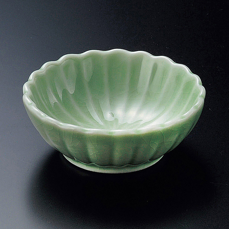 山万 05418-430 グリーン貫入八重菊千代久  1個（ご注文単位1個）【直送品】