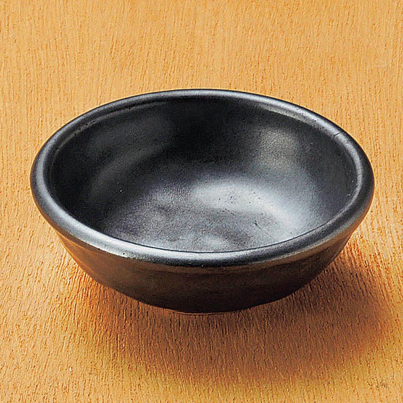 山万 05530-230 黒結晶タタキ小皿  1個（ご注文単位1個）【直送品】