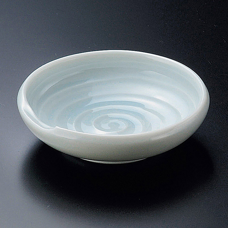 山万 05536-570 箸置付 深口2.7皿青磁 1個（ご注文単位1個）【直送品】