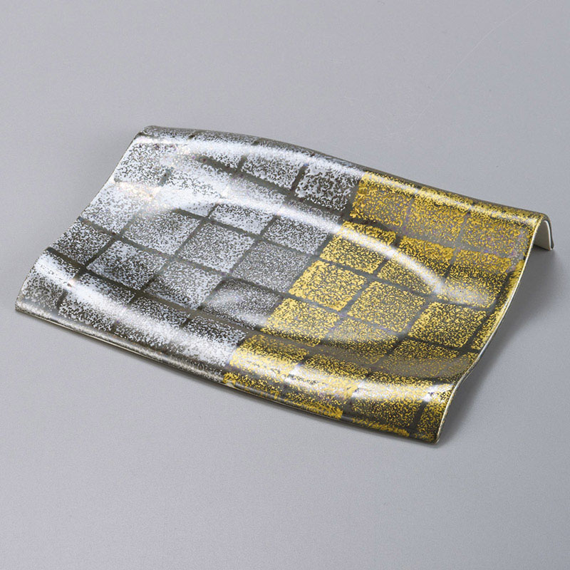 山万 05608-170 瓦型 金銀市松向付 1個（ご注文単位1個）【直送品】