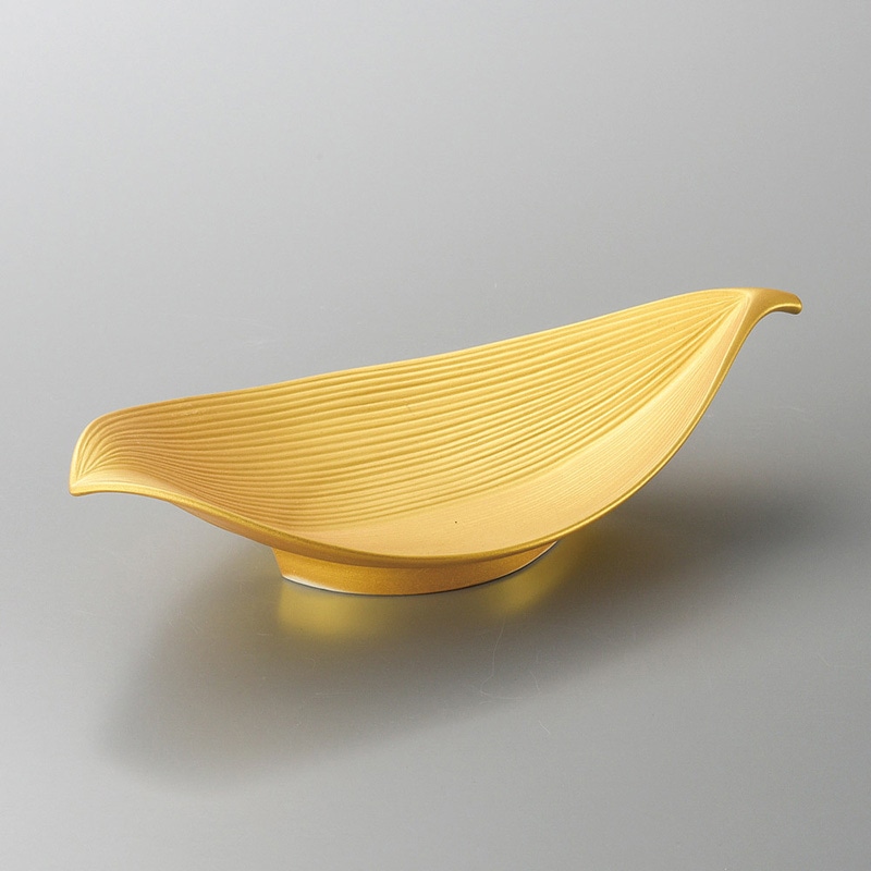 山万 05604-140 金彩葉型8.5向付  1個（ご注文単位1個）【直送品】