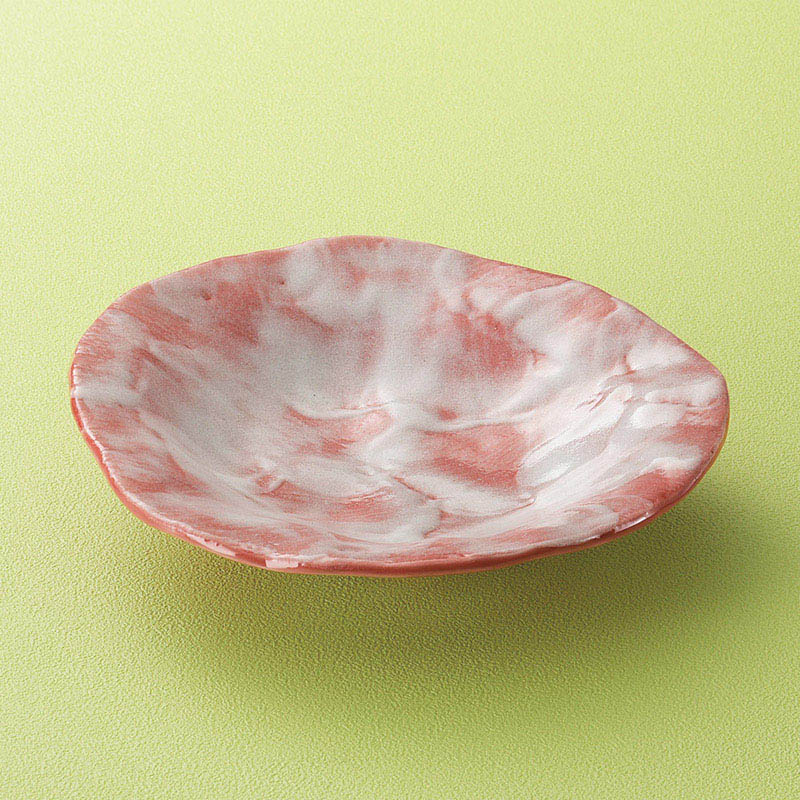 山万 05721-030 赤彩花タタラ三足皿  1個（ご注文単位1個）【直送品】