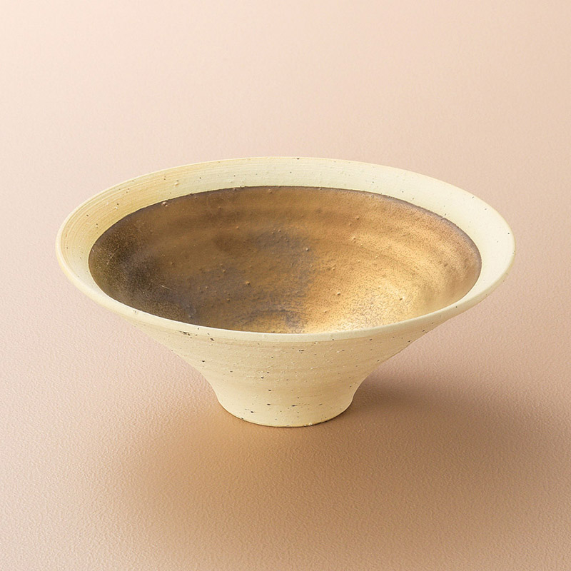 山万 05808-660 焼〆金彩6.2そり鉢(信楽焼) 1個（ご注文単位1個）【直送品】